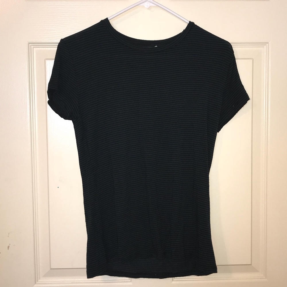 Green and Black Striped Tee